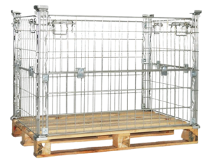 Entourage palette grillagé avec 3 ouvertures