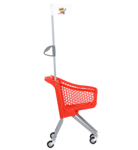 chariot enfant de profil rouge